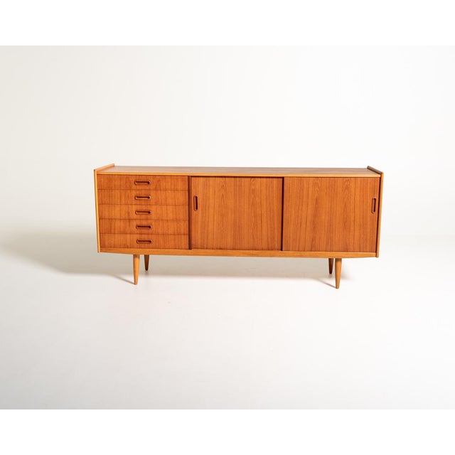 Scandinavian Teak and Oak Sideboard, 1950s For Sale - Image 13 of 13