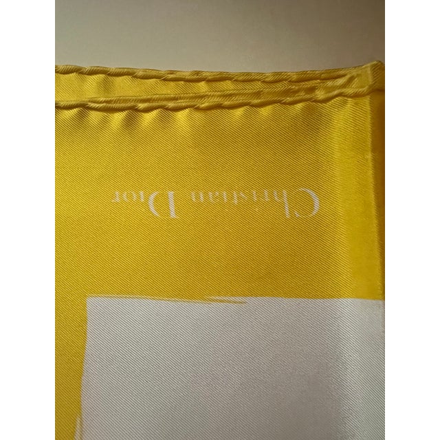 Christian Dior, Silk Vintage Scarf, Featuring René Gruau High Fashion Illustration For Sale - Image 9 of 9