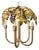Matthew Izzo Home Millie Antique Brass Five Light Palm Tree Chandelier For Sale