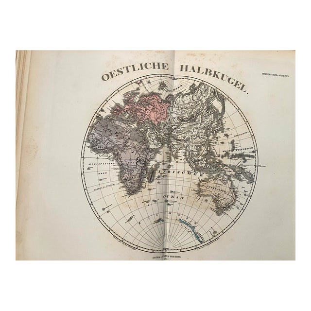1878 Stieler Map of Eastern Hemisphere For Sale
