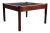 Mid-Century Black Surface and Dark Wood Frame Coffee Table For Sale