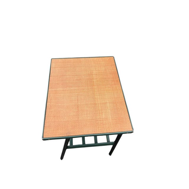1950s Stitched Side Table by Jacques Adnet, 1950 For Sale - Image 5 of 10