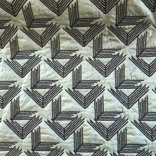 Miles Redd for Schumacher V Step in Loden Fabric- 2 Yards For Sale