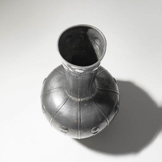 Art Deco Pewter Vase by Bellotti, 1920s For Sale - Image 3 of 13