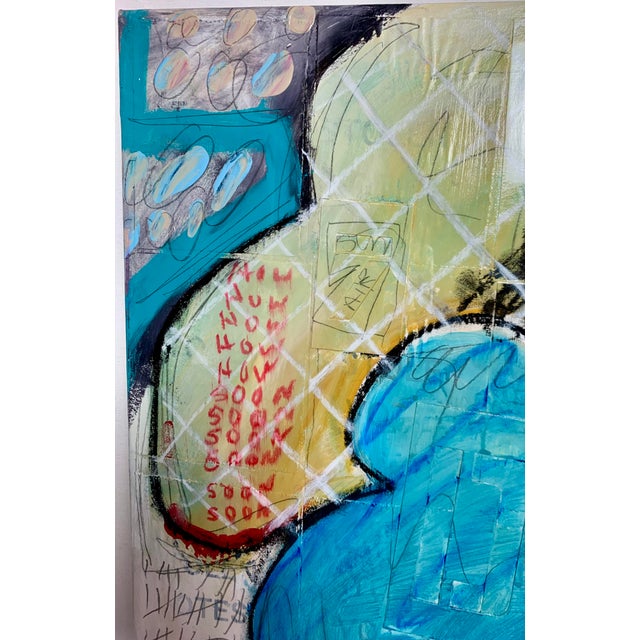 English Contemporary Abstract Linwood “How Soon“ Original Painting For Sale - Image 3 of 7