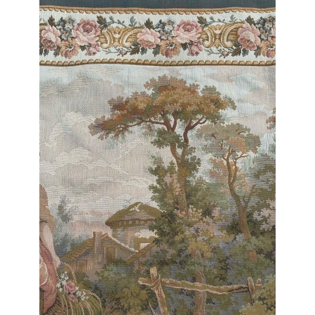 Vintage French Jacquard Tapestry, 1970s For Sale - Image 9 of 18