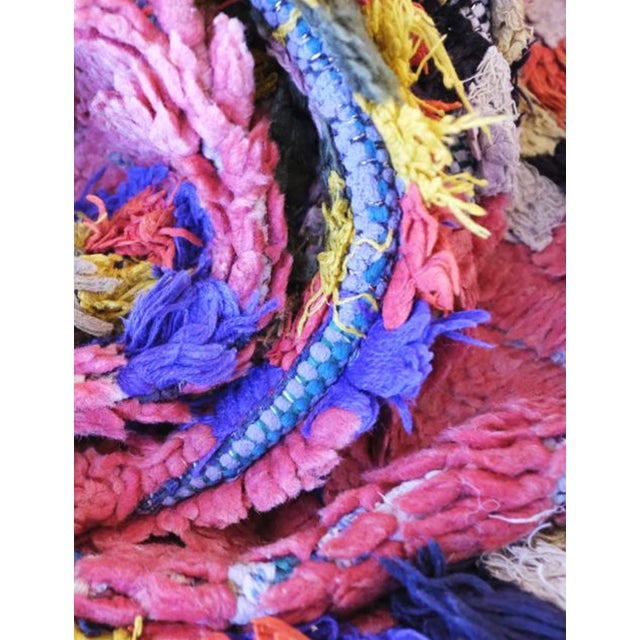 Vintage Moroccan Boujad Rug – Handwoven Wool Textile This authentic vintage Moroccan Boujad rug is a vibrant expression of...