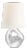 AERIN by Visual Comfort Signature Adria 16" Cordless Table Lamp in Crystal with Linen Shade For Sale