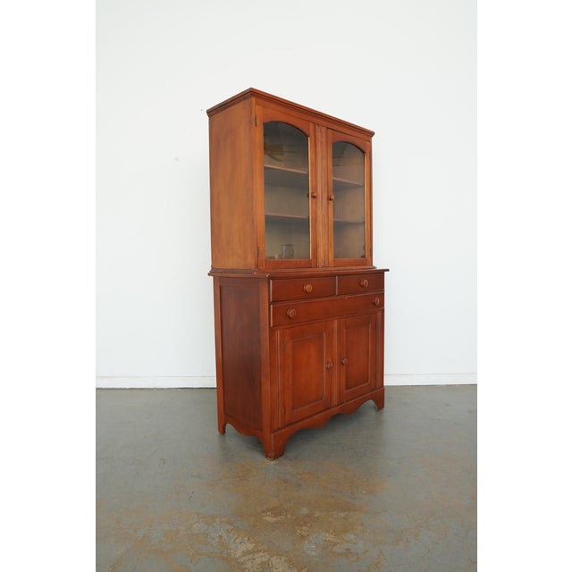 Vintage Traditional China Cabinet Hutch For Sale - Image 4 of 17