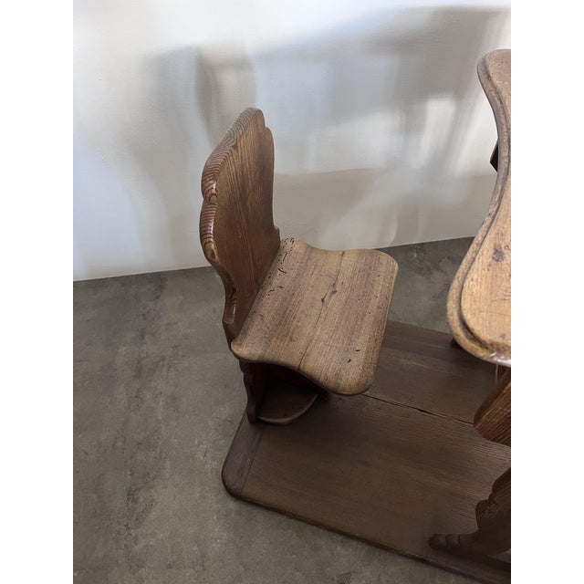 Wood Antique School Desk, 1890s For Sale - Image 7 of 9