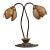 Early 20th Century Art Nouveau Double Tulip Slag Glass Table Lamp For Sale