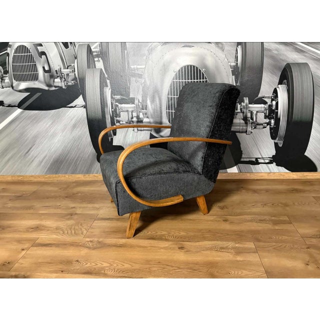 Art Deco Style Armchair by Jindrich Halabala for Up Závody, 1930s For Sale - Image 6 of 6