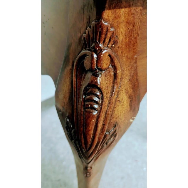 Vintage Aria Swivel Top Flip-Top Game Mahogany Table For Sale - Image 9 of 12