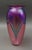 Robert Eickholt 1993 Signed Iridescent Pulled Feather Pink Art Glass Vase For Sale - Image 9 of 9