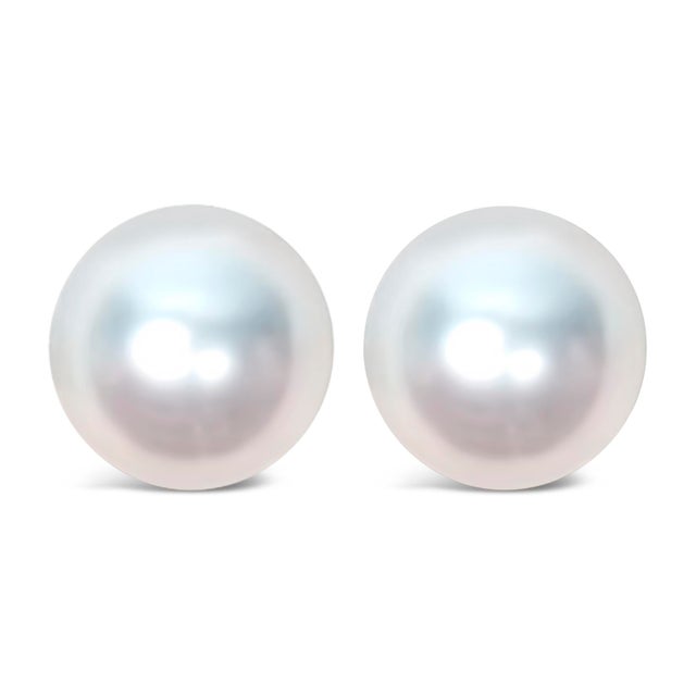 Contemporary 14K Yellow Gold 4-4.5MM Cultured Freshwater Pearl Solitaire Stud Earrings For Sale - Image 3 of 4