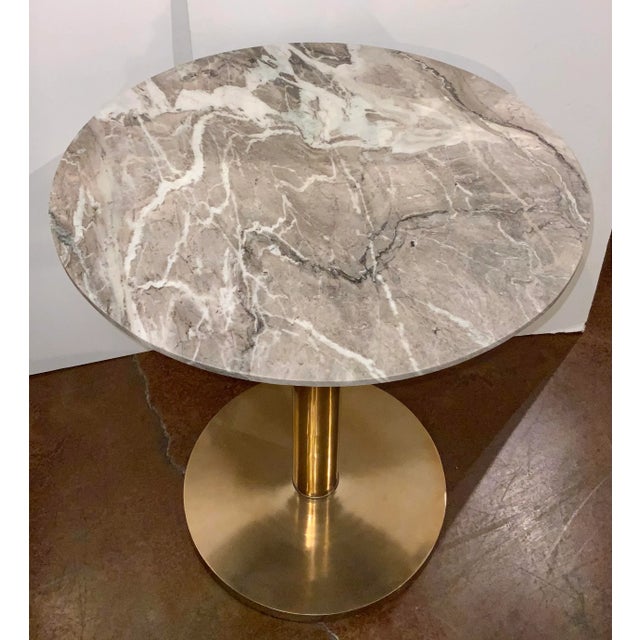 Modern Marble and Brass Counter Height Bar Table Chairish