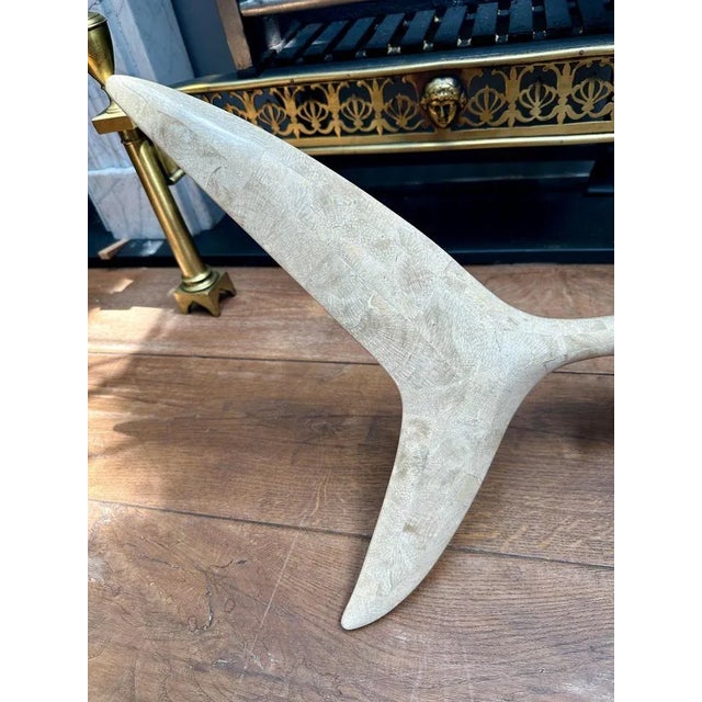 Wood Large Marble Shark Sculpture by Maitland Smith, 1980 For Sale - Image 7 of 16