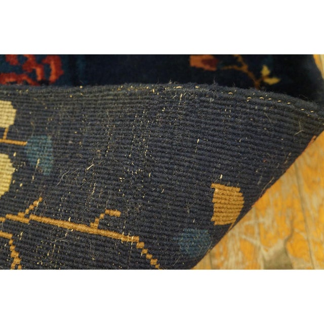 1920s Camel Floral Vase Modern Antique Chinese Art Deco Wool Rug 8'10" X 11'6" For Sale - Image 9 of 10