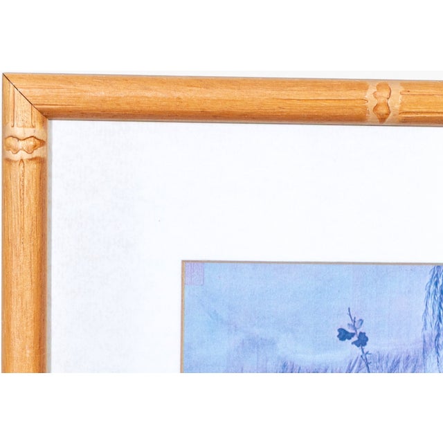 Late 20th Century Framed Giuseppe Castiglione Eight Horses Chinoiserie Print in Faux Bamboo Frame For Sale - Image 13 of 16
