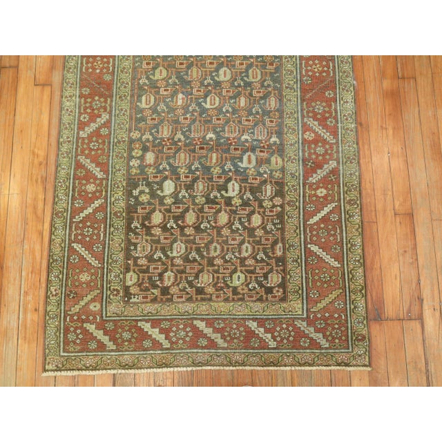Persian Early 20th Century Zabihi Collection Small Persian Malayer Runner - 3'3" x 6'11" For Sale - Image 3 of 7