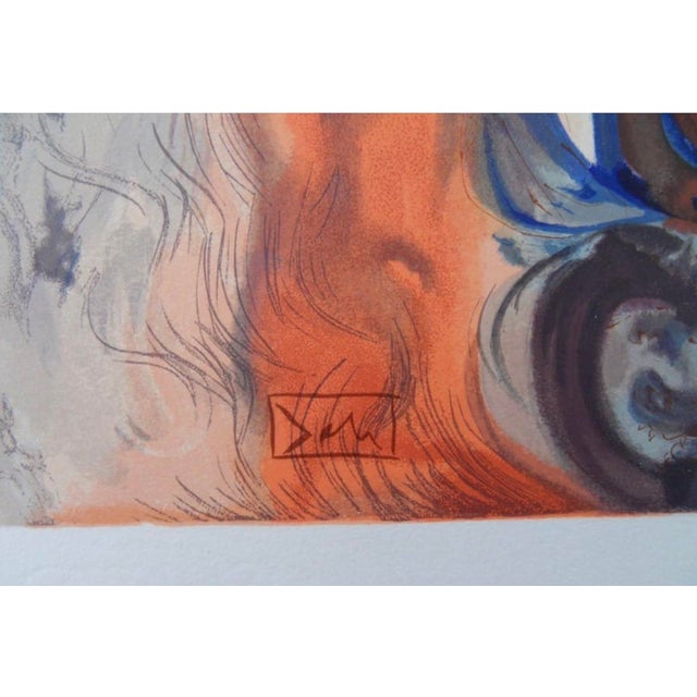 Salvador Dalí Salvodor Dali's 'The Apparition of Dis (The Ghost Spoken Of)" From Inferno, Canto 34 For Sale - Image 4 of 5