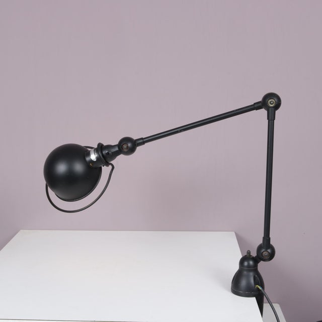 Vintage French Table Clamp Lamp in Black Metal, 1950s For Sale - Image 11 of 17