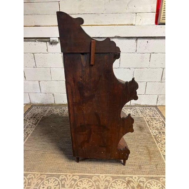 Victorian Antique Victorian Style Mahogany 4 Tier Corner Etagere Bookcase For Sale - Image 3 of 12