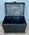 Antique Black Lacquer Trunk Chinese Wedding Chest Hand Painted Coffee Table 30" For Sale - Image 10 of 12