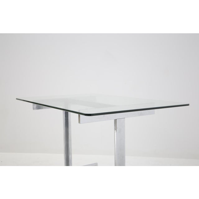 Mid-Century Modern Steel and Glass Desk by Vittorio Introini and L.Caccia Dominioni from Vips Hotel, 1960 For Sale - Image 3 of 11