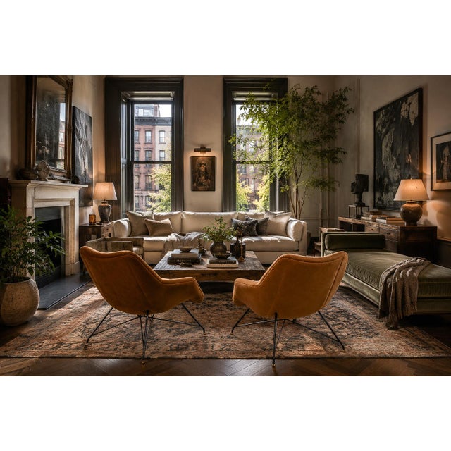 Brazilian Modern “Concha” Armchairs in Iron and Burnt Caramel Mohair by Carlo Hauner, Brazil, 1950s For Sale - Image 15 of 18