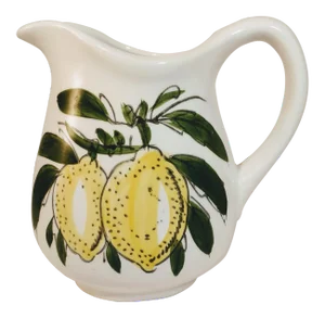 Vintage Lemon Pitcher Fruit Pottery