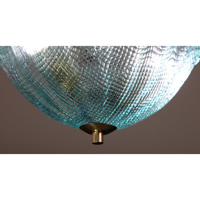 1950 Rare Blu Pendant Light Murano Glass by Barovier E Toso For Sale - Image 14 of 14
