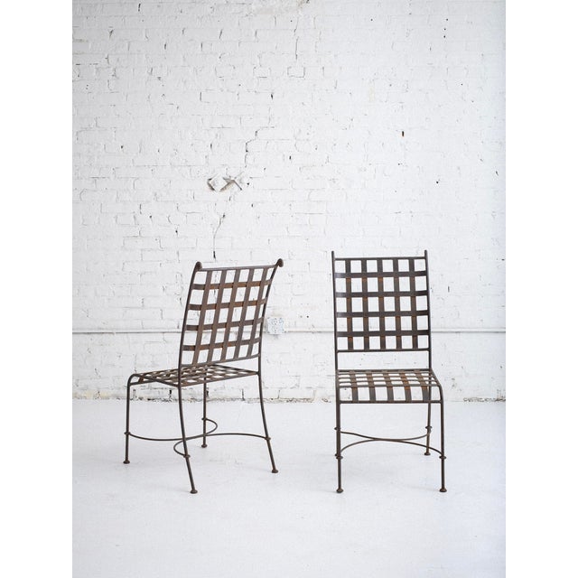 Mario Papperzini Florentine Style Wrought Iron Garden Chairs - A Set of 5 For Sale - Image 4 of 9