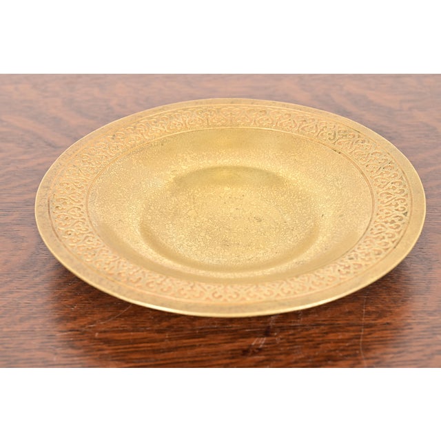 Tiffany Studios New York Bronze Doré Bowl With Decorative Border For Sale In South Bend - Image 6 of 13