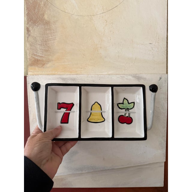 Contemporary Fitz and Floyd Game Night Divided Appetizer Dish Casino Slot Machine Serving Tray For Sale - Image 3 of 7