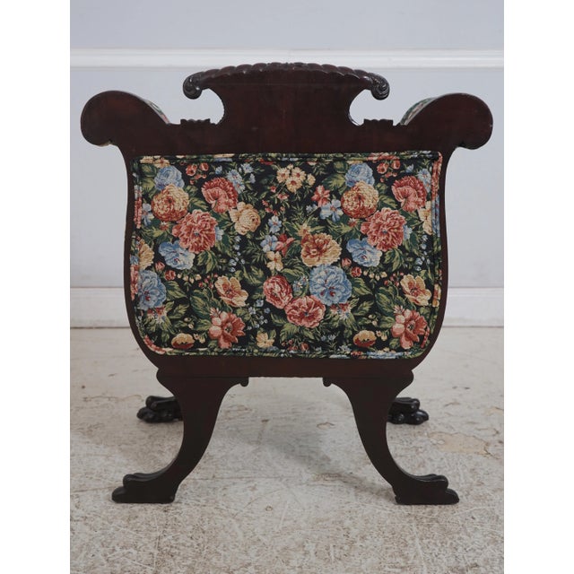 Antique American Empire Clawfoot Mahogany Chair For Sale - Image 4 of 18