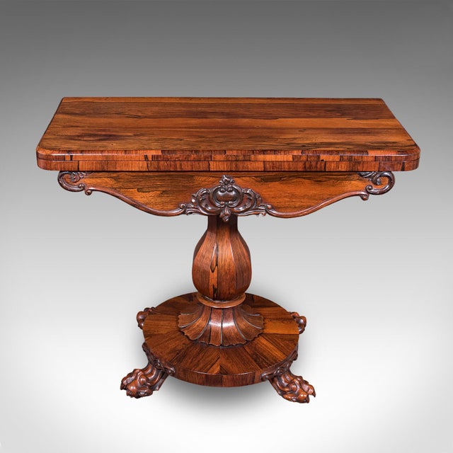 William IV Antique Club Lounge Poker Table, English, Parlour Games, Cards, William Iv, 1835 For Sale - Image 3 of 12