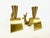 Gold Swedish Brass Candleholder by Carl-Einar Borgström for Ystad Metall, 1940s, Set of 2 For Sale - Image 8 of 13