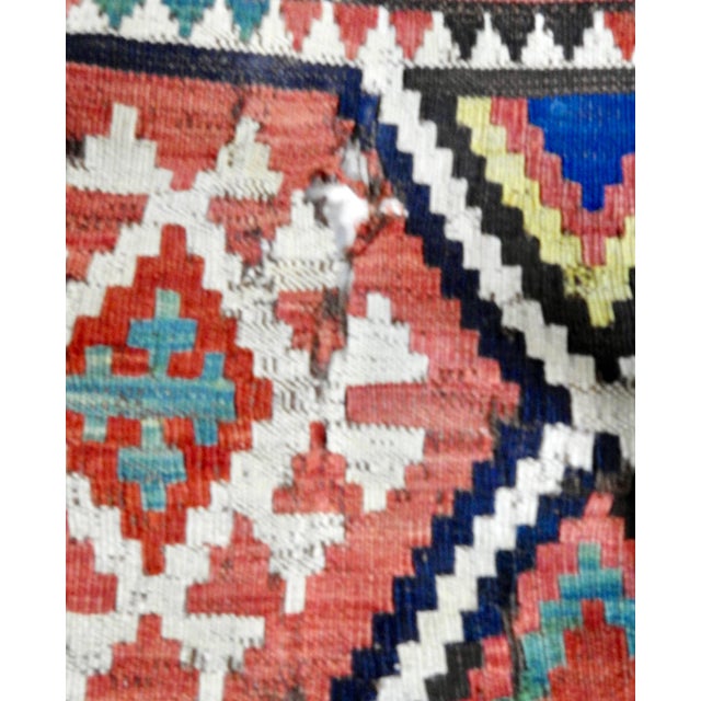 Red 19th Century Antique Handwoven Turkish Kilim Carpet Runner For Sale - Image 8 of 11