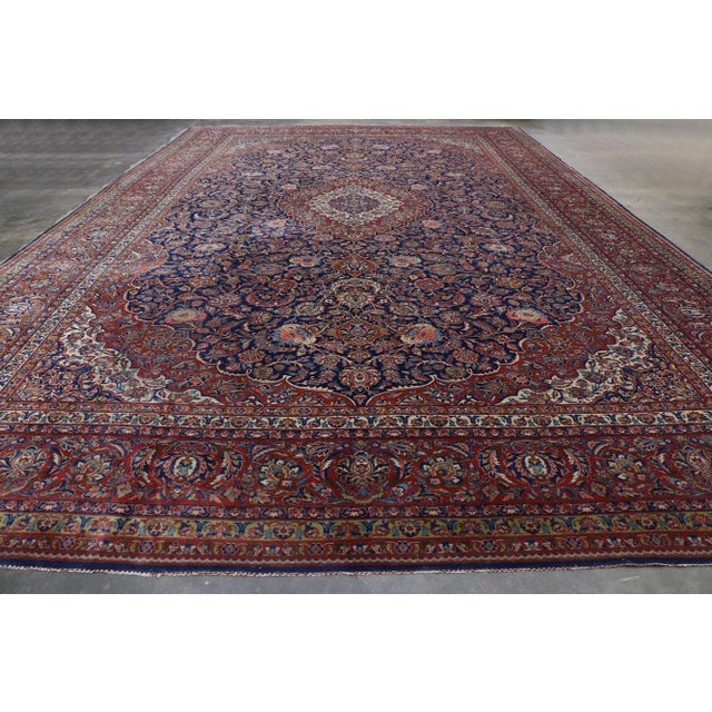 Textile Antique Persian Qazvin Rug - 12'02 X 19'00 For Sale - Image 7 of 9