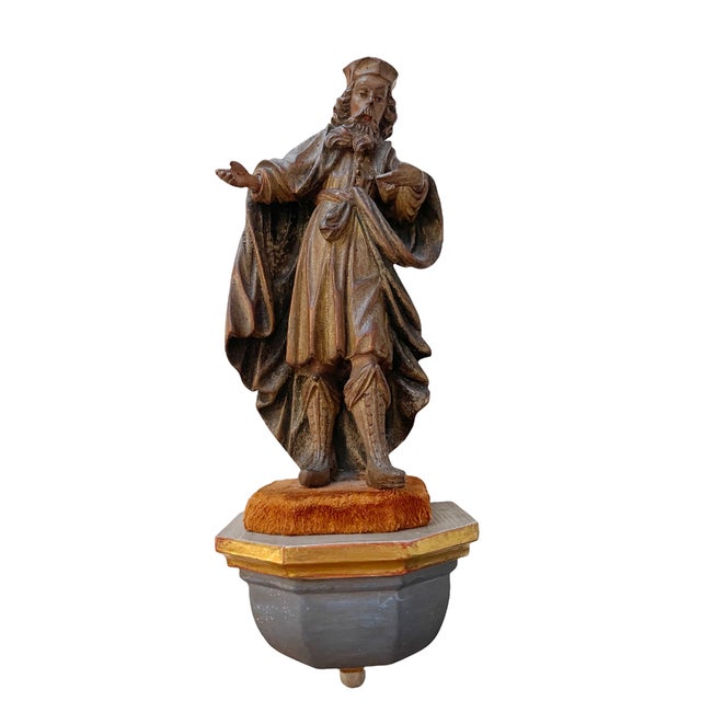 Carved Wood Figure of St. Joachim For Sale - Image 11 of 11