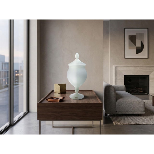 White Opaline Murano Glass Container by Vincenzo Nason, 1970s For Sale - Image 8 of 9
