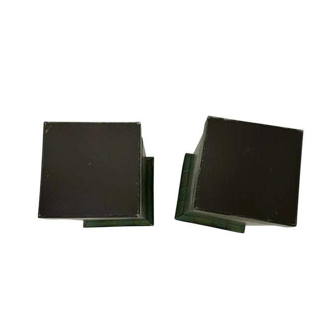 Vintage Metal Tole Vases - A Pair For Sale - Image 4 of 9