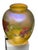 French Large Orient & Flume Studio Art Glass Iridescent Flower Vase For Sale - Image 3 of 5