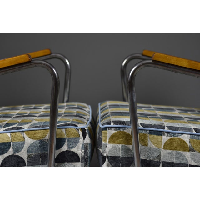 Bauhaus Armchairs, Poland, 1950s, Set of 2 For Sale - Image 12 of 14