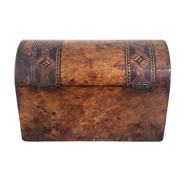 19th C English Moorish Moroccan Marquetry Style Inlaid Jewelry Box For Sale In New York - Image 6 of 13