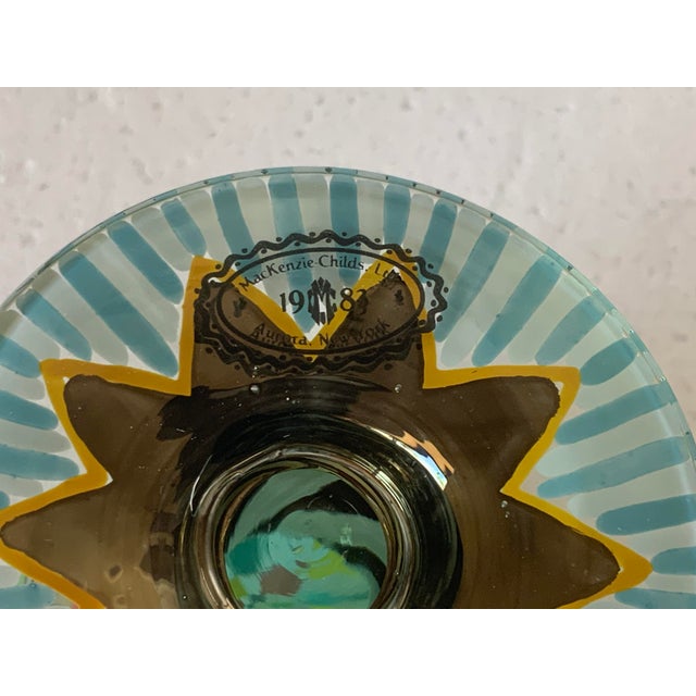 Mackenzie Childs Mackenzie Childs Hand Painted Wine Glasses - Set of 4 For Sale - Image 4 of 4