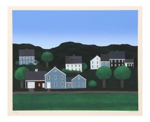 Theodore Jeremenko, Hillside Town, Silkscreen