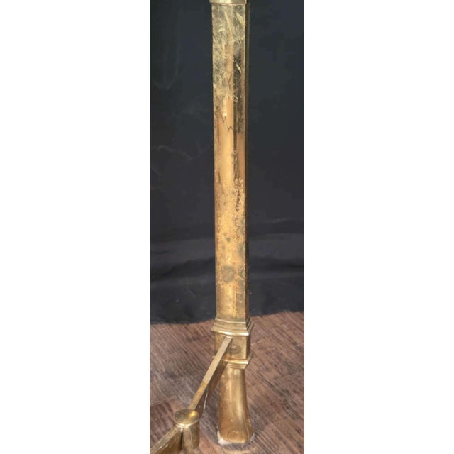 Brass 1960s Hollywood Regency or Late MCM Italian Brass and Glass Table For Sale - Image 8 of 12