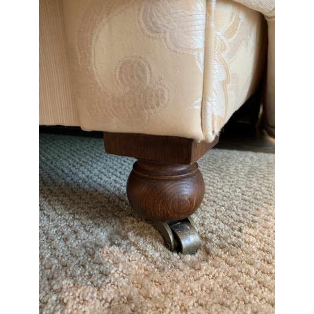 1990s Rolled Arm 8 Foot Tufted Sofa For Sale - Image 12 of 13
